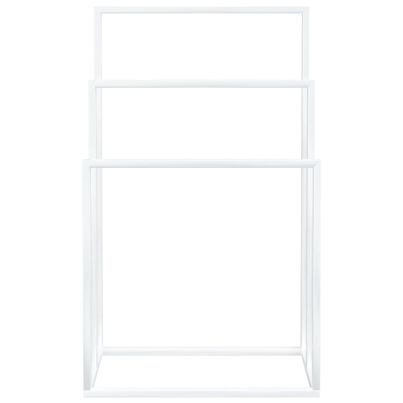 vidaXL Freestanding Towel Rack White 48x24x79 cm Iron