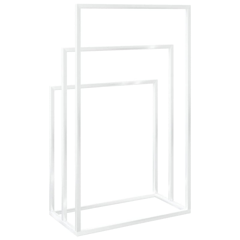 vidaXL Freestanding Towel Rack White 48x24x79 cm Iron