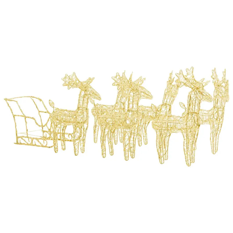 Reindeers & Sleigh Christmas Decoration 320 LEDs Acrylic