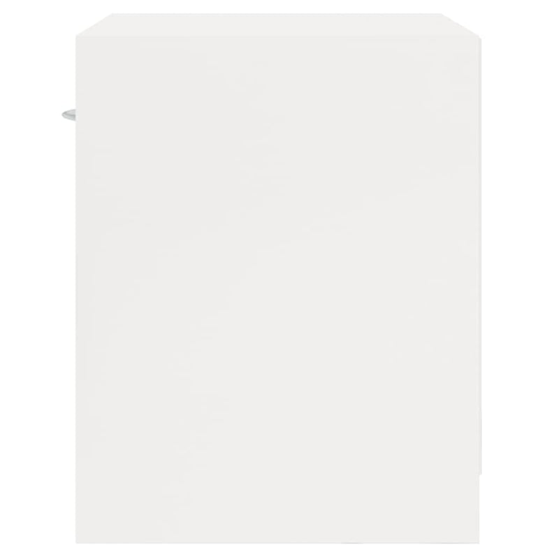 vidaXL Bedside Cabinets 2 pcs with Drawer High Gloss White