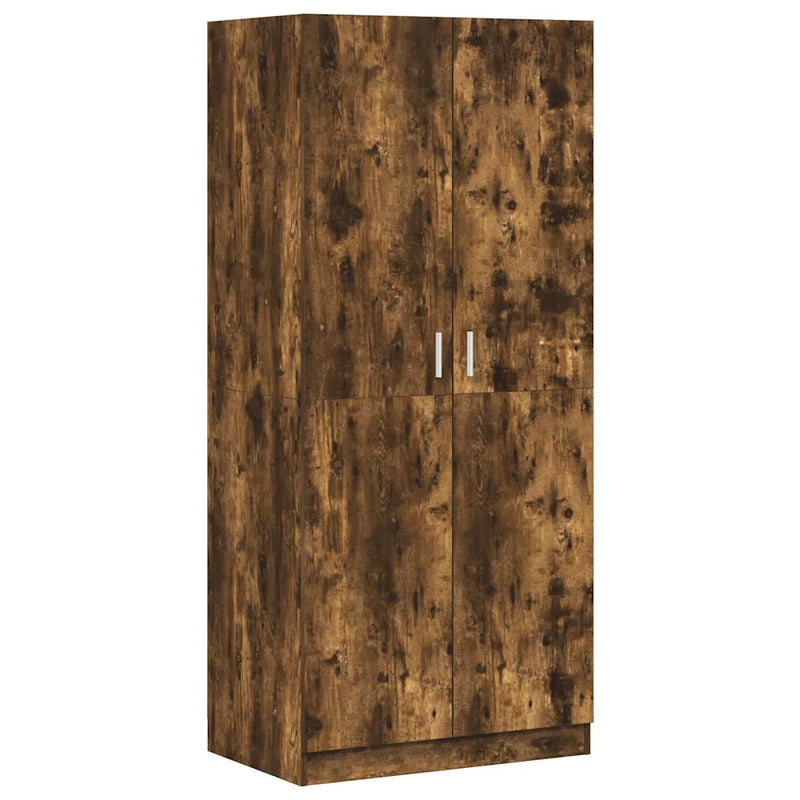 Wardrobe Smoked Oak 80x52x180 cm Engineered Wood