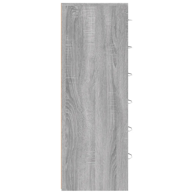Sideboard with 6 Drawers Grey Sonoma 50x34x96 cm Engineered Wood