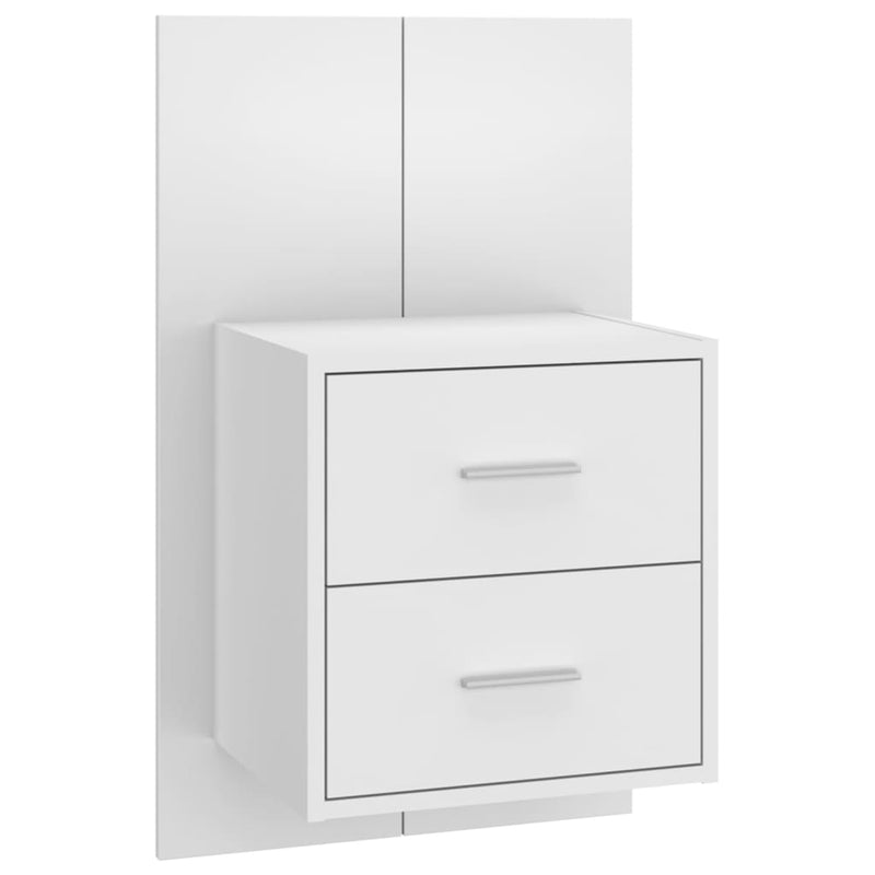 vidaXL Wall-mounted Bedside Cabinets 2 pcs High Gloss White