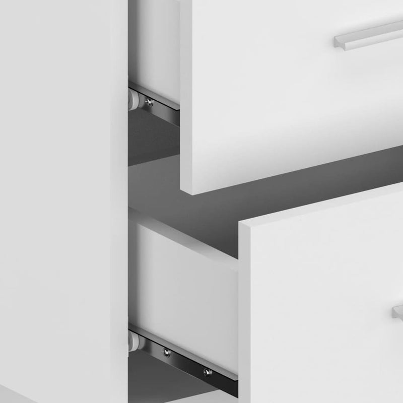 vidaXL Wall-mounted Bedside Cabinets 2 pcs High Gloss White