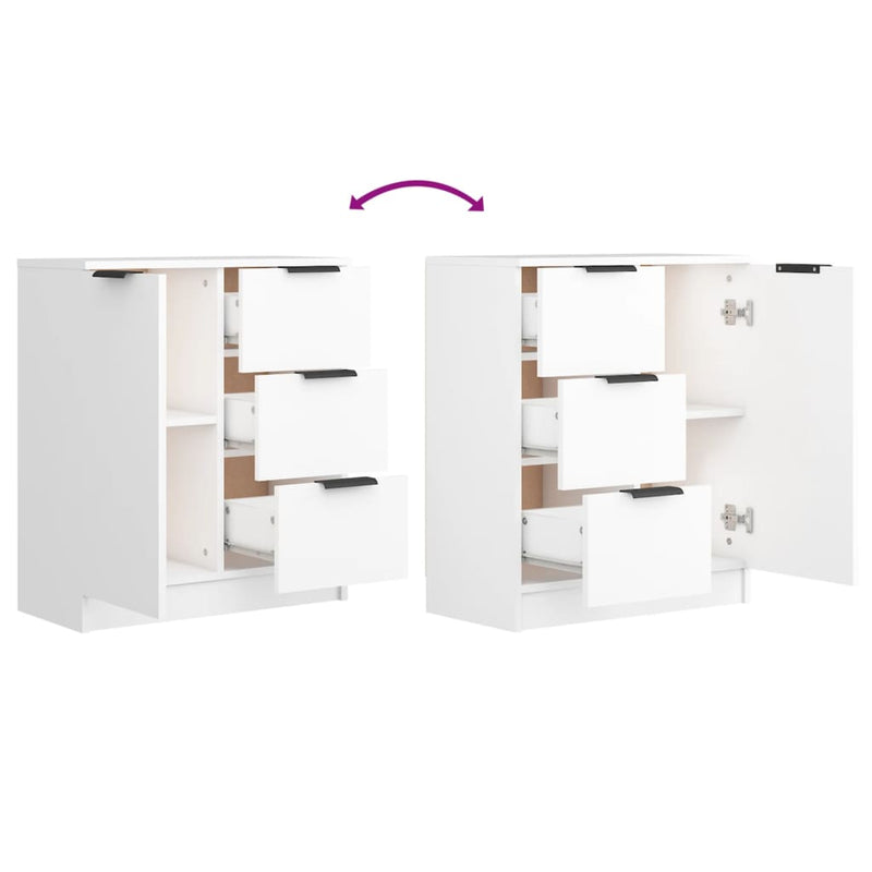 vidaXL Sideboard White 60x30x70 cm Engineered Wood