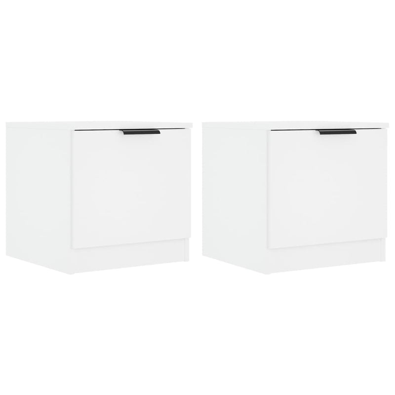 vidaXL Bedside Cabinets 2 pcs White 40x39x40 cm