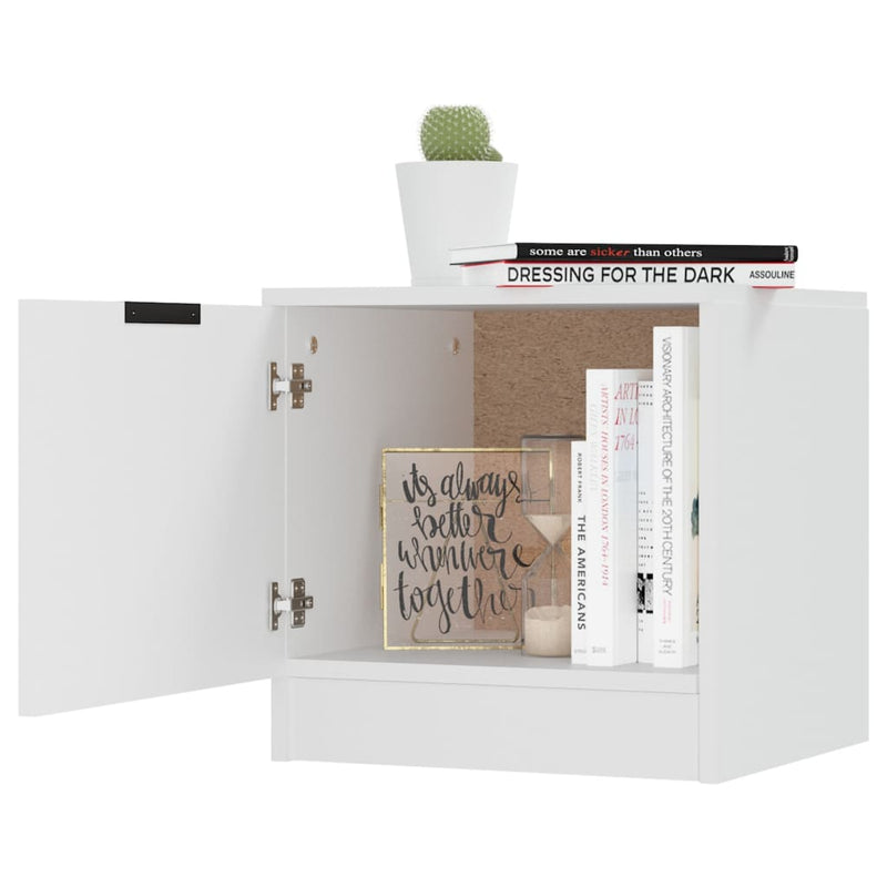 vidaXL Bedside Cabinets 2 pcs White 40x39x40 cm