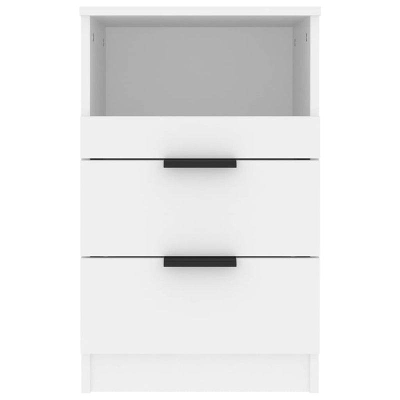 vidaXL Bedside Cabinets 2 pcs White Engineered Wood