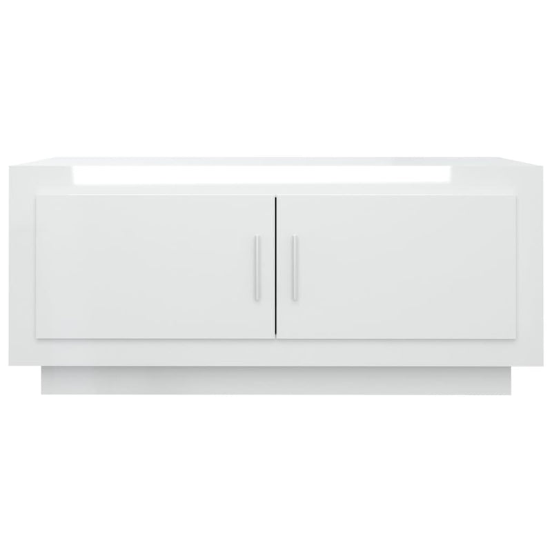 vidaXL Coffee Table High Gloss White 102x50x45 cm Engineered Wood