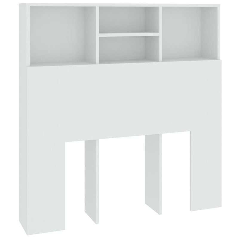 Headboard Cabinet White 100x19x103.5 cm