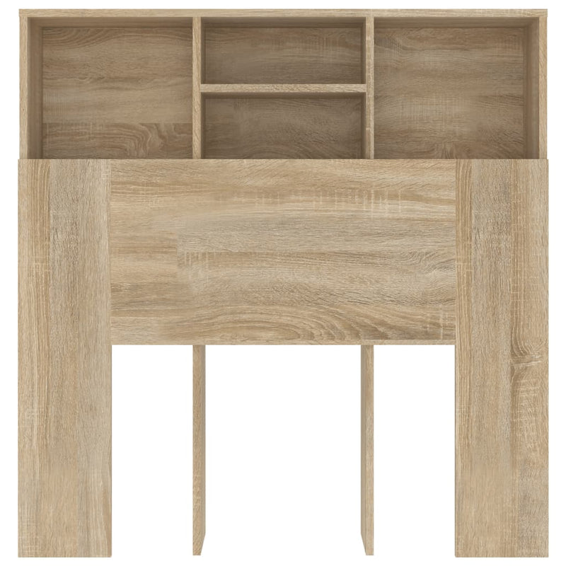 Headboard Cabinet Sonoma Oak 100x19x103.5 cm