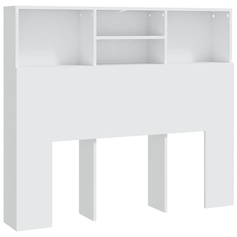vidaXL Headboard Cabinet White 120 cm