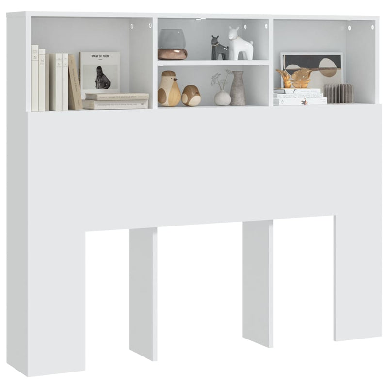 vidaXL Headboard Cabinet White 120 cm