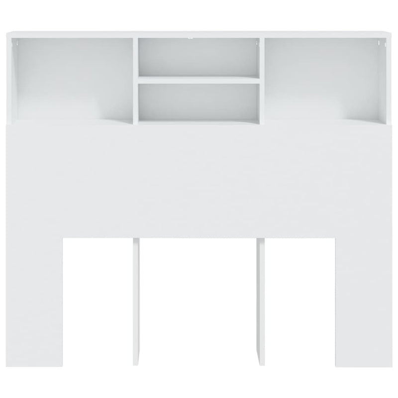 Headboard Cabinet White 120x19x103.5 cm