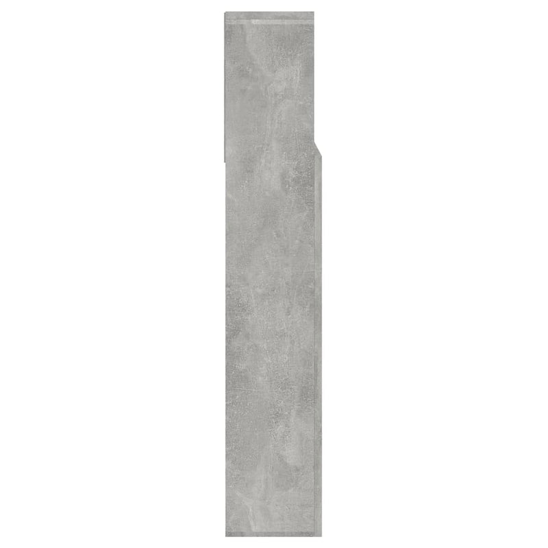 vidaXL Headboard Cabinet Concrete Grey 140 cm