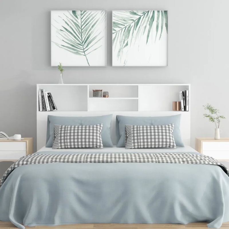 Headboard Cabinet White 160 cm