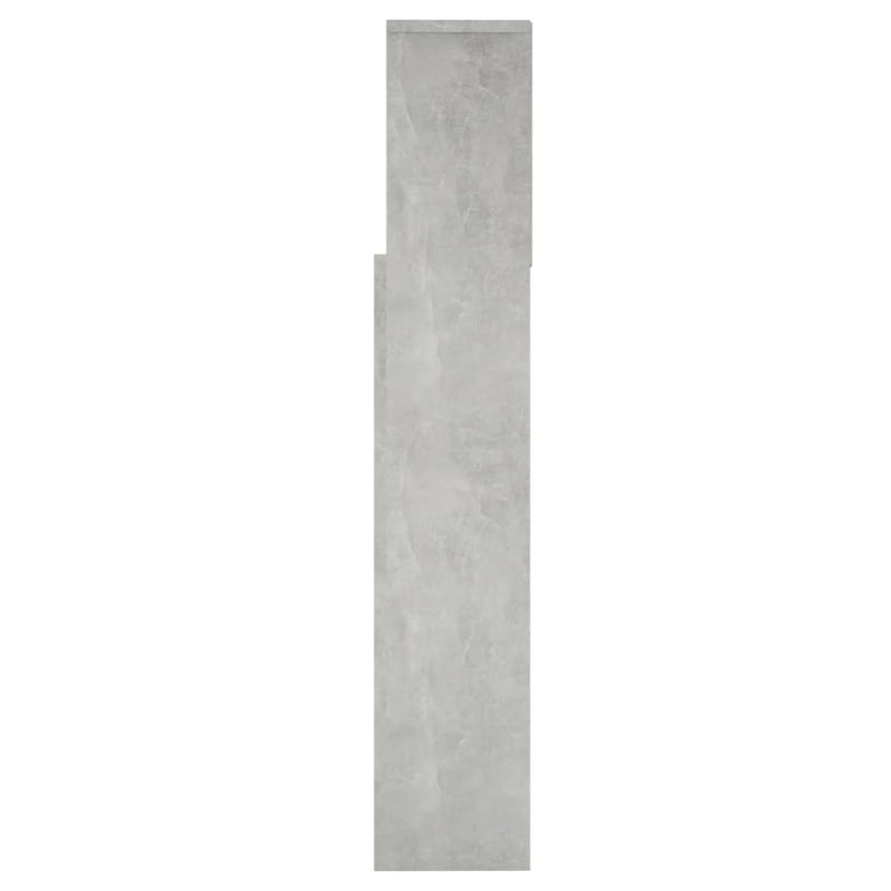 vidaXL Headboard Cabinet Concrete Grey 160x19x103.5 cm