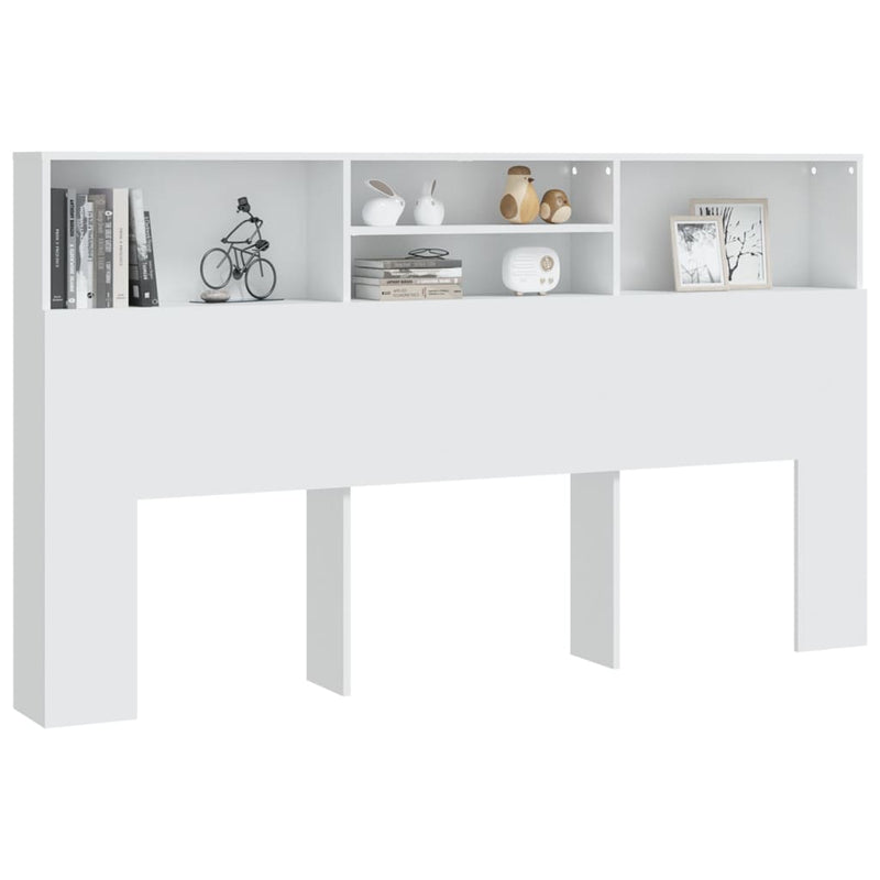 vidaXL Headboard Cabinet White 180 cm