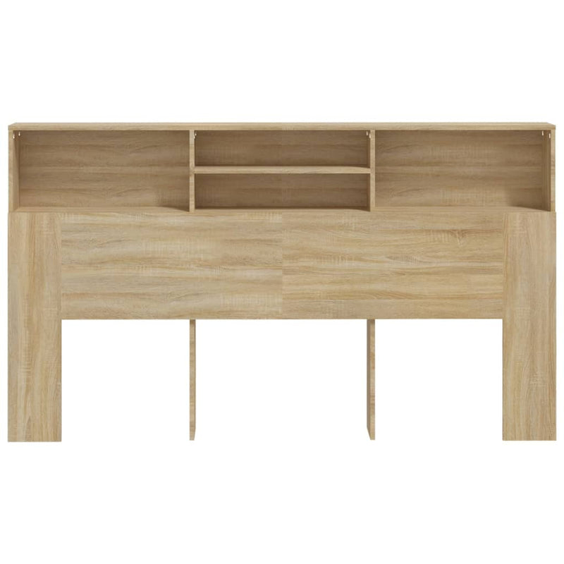 Headboard Cabinet Sonoma Oak 180x19x103.5 cm