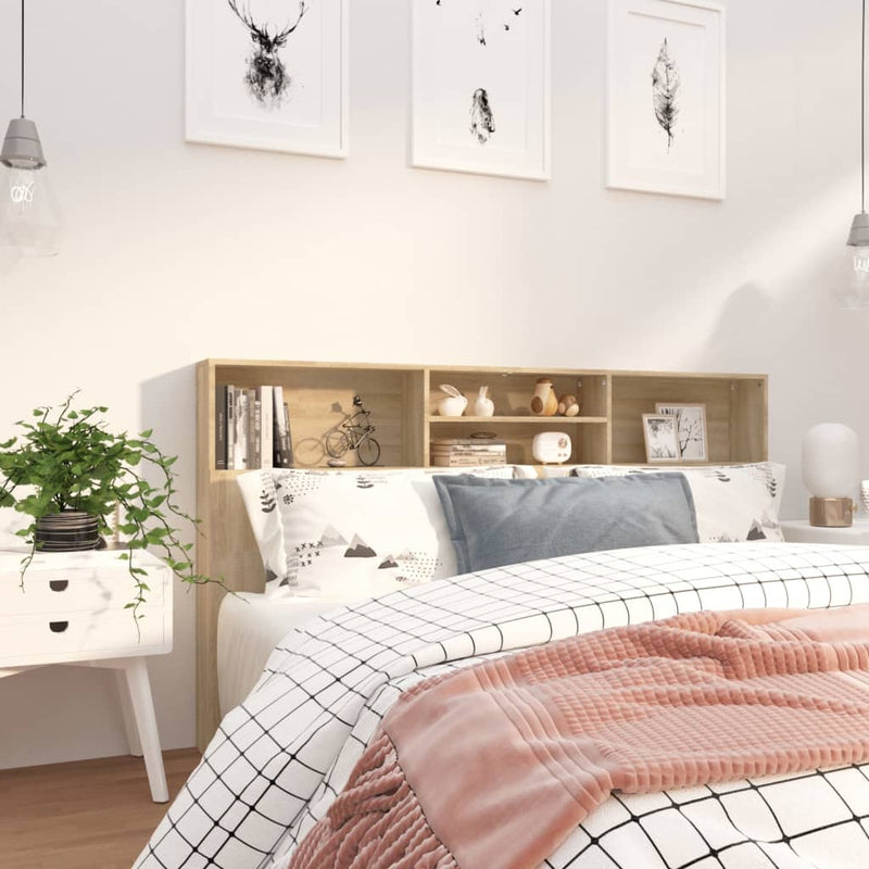 vidaXL Headboard Cabinet Sonoma Oak 180 cm
