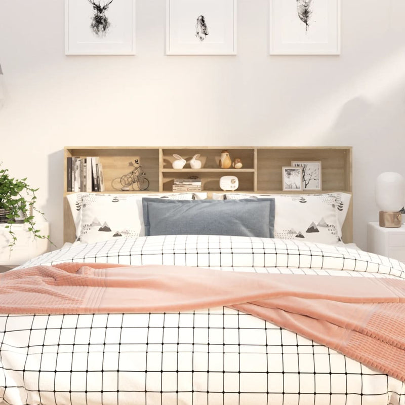 vidaXL Headboard Cabinet Sonoma Oak 180 cm