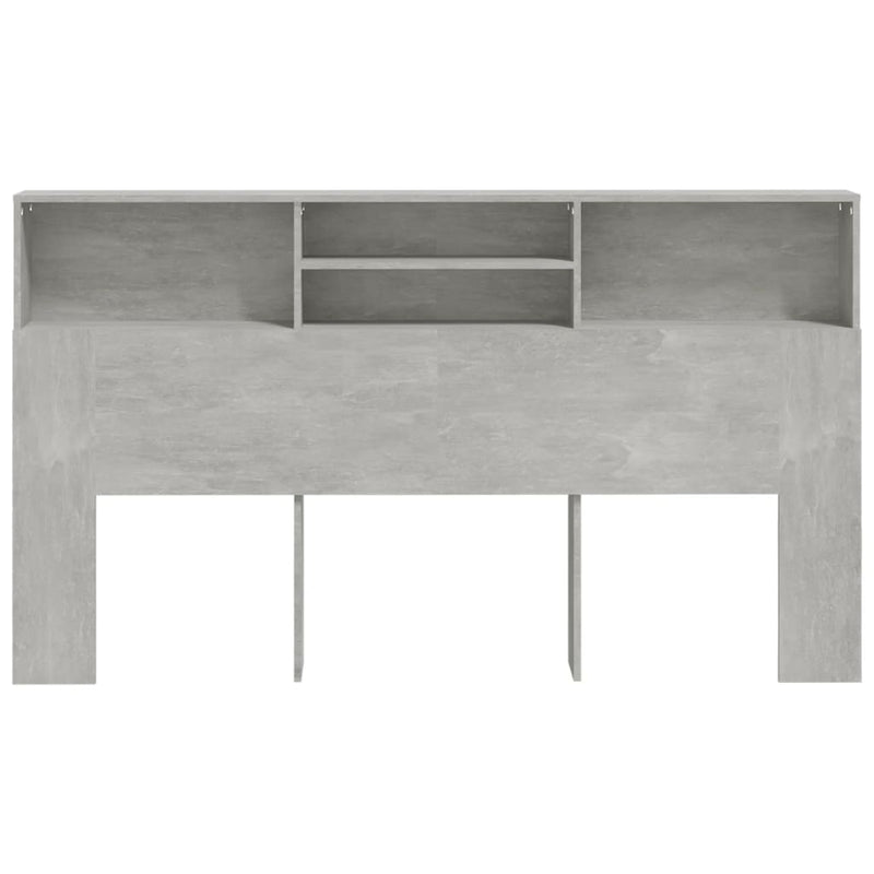 vidaXL Headboard Cabinet Concrete Grey 180 cm