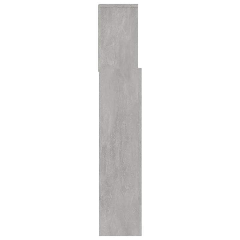 Headboard Cabinet Concrete Grey 180x19x103.5 cm