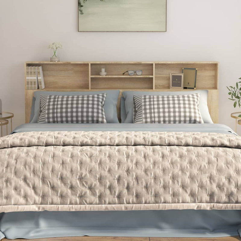 vidaXL Headboard Cabinet Sonoma Oak 200 cm