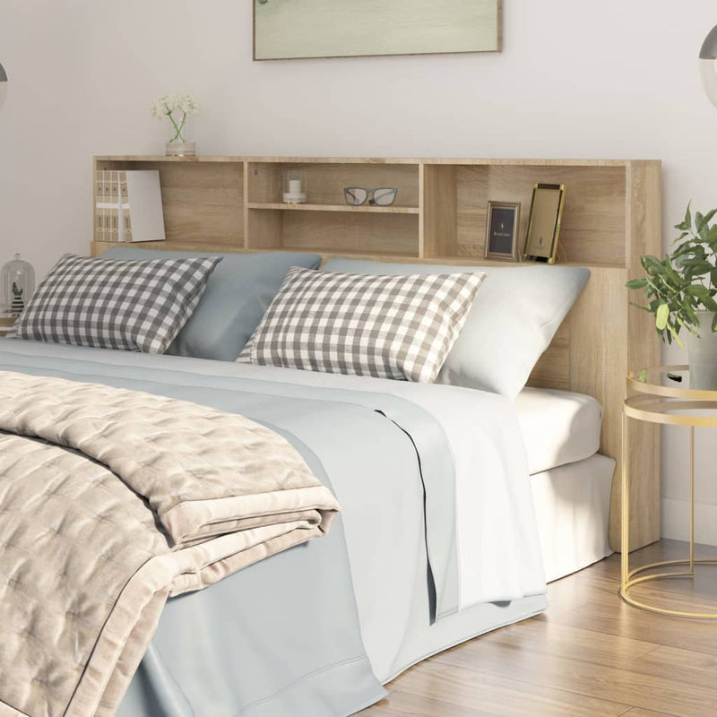 vidaXL Headboard Cabinet Sonoma Oak 200 cm