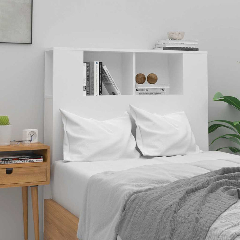 vidaXL Headboard Cabinet White 100x18.5x102.5 cm