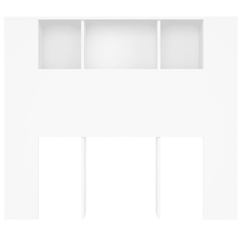 vidaXL Headboard Cabinet White 120x18.5x102.5 cm