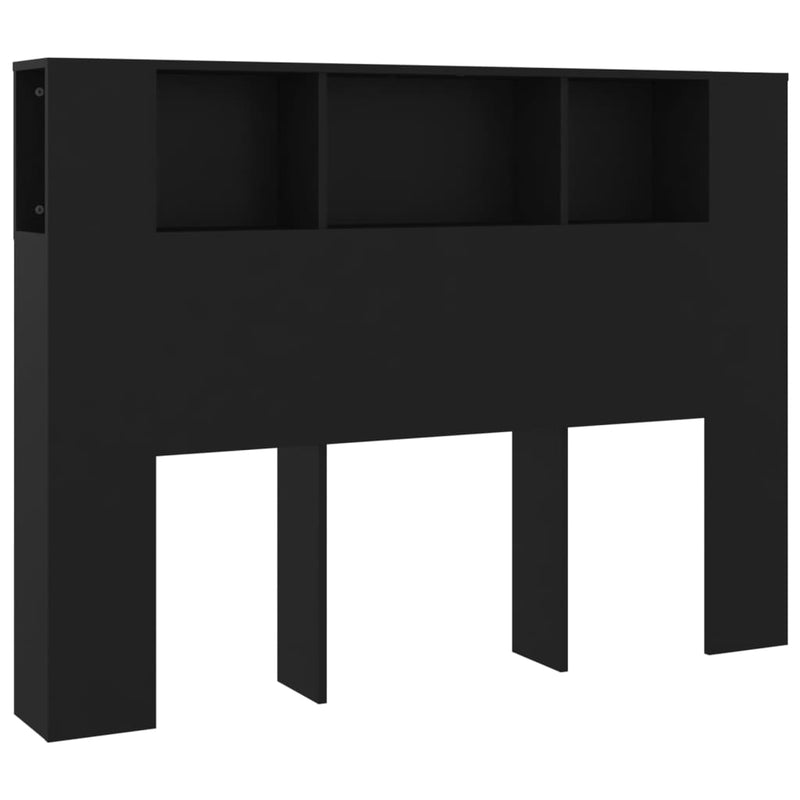 vidaXL Headboard Cabinet Black 140 cm