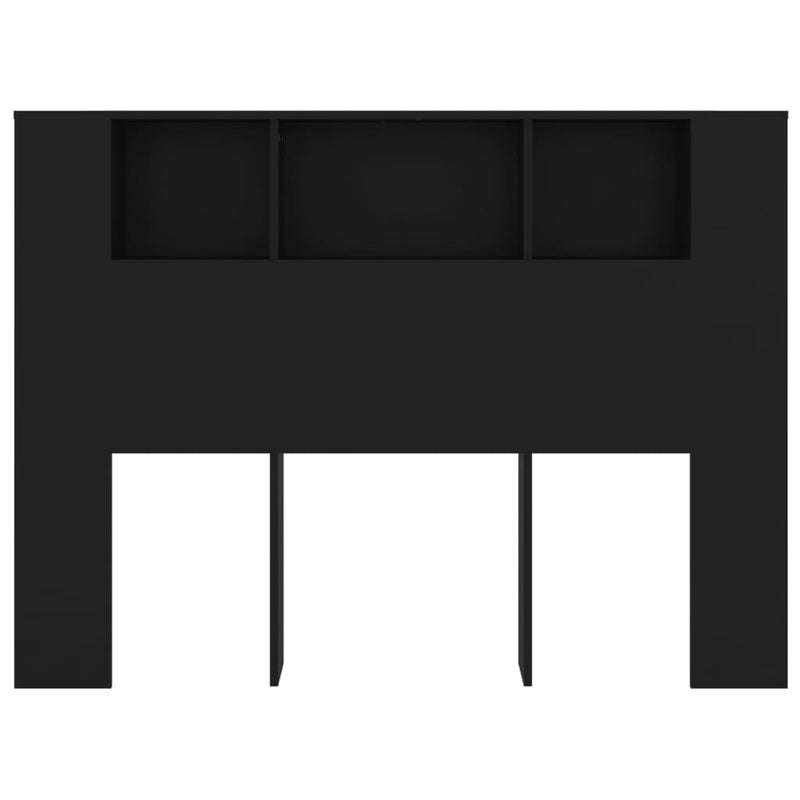 vidaXL Headboard Cabinet Black 140 cm