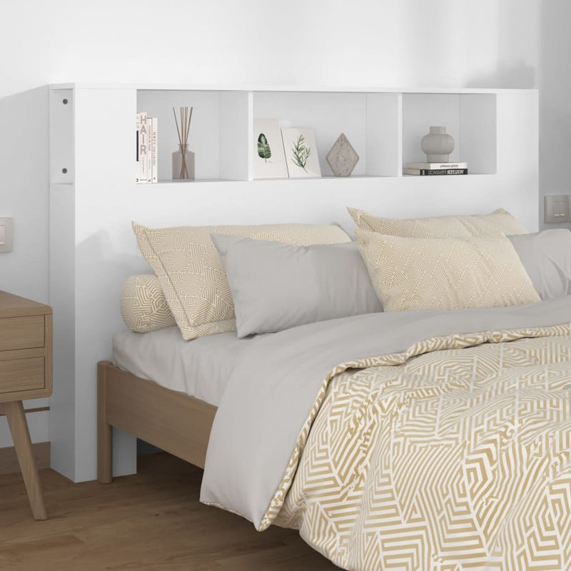 vidaXL Headboard Cabinet White 160 cm