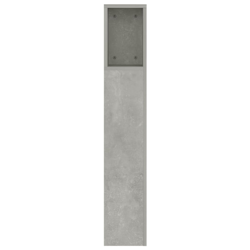vidaXL Headboard Cabinet Concrete Grey 160 cm