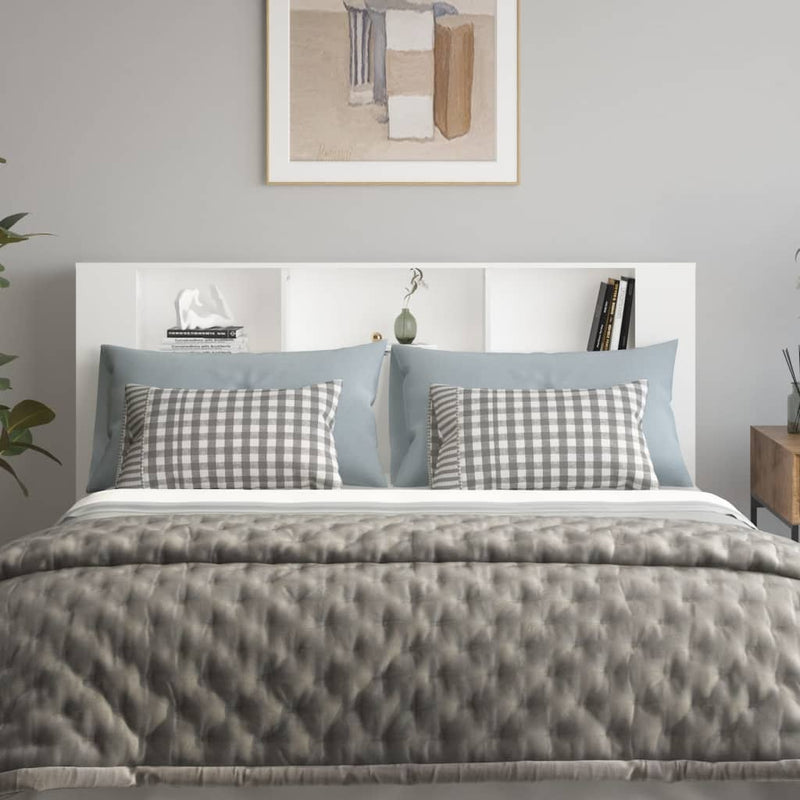 vidaXL Headboard Cabinet White 180 cm