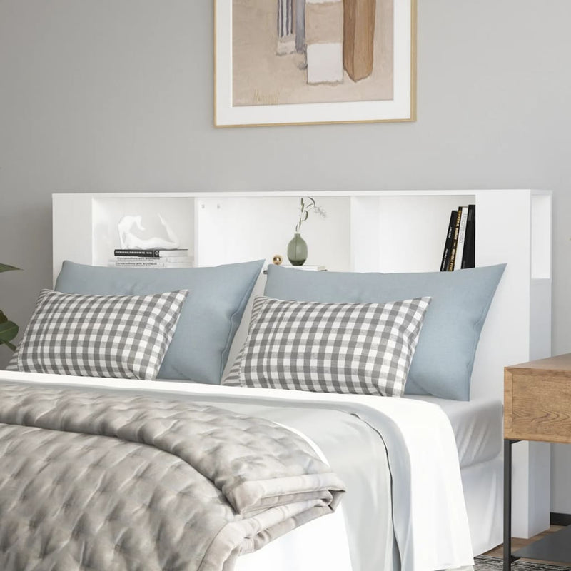 vidaXL Headboard Cabinet White 180 cm