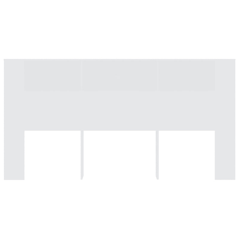 Headboard Cabinet White 200 cm