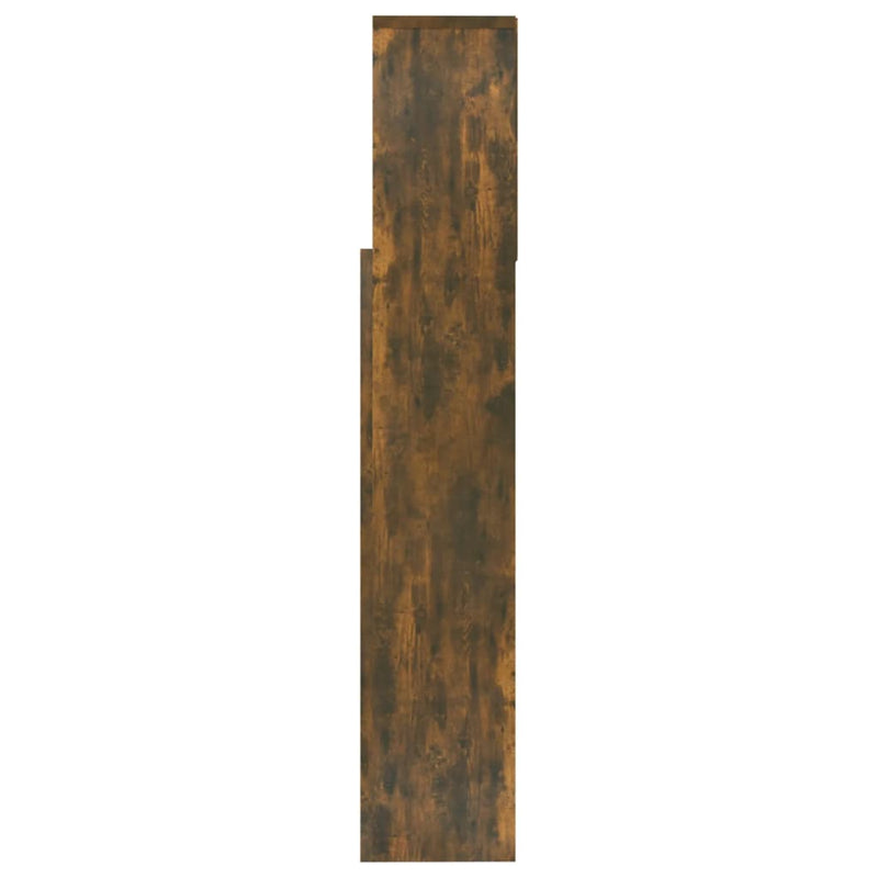 vidaXL Headboard Cabinet Smoked Oak 160 cm