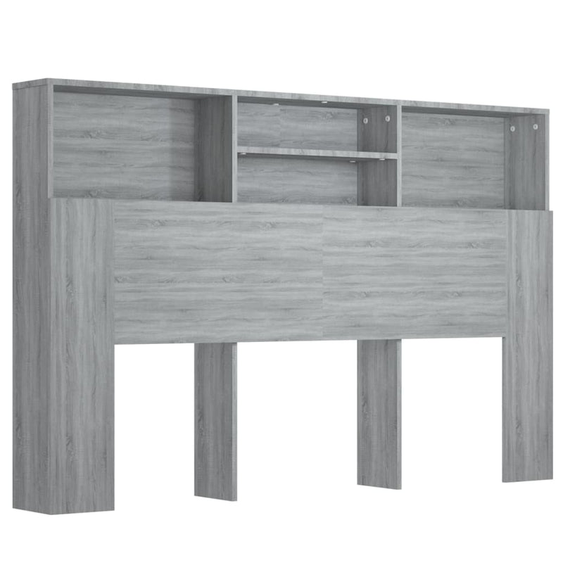 vidaXL Headboard Cabinet Grey Sonoma 160 cm