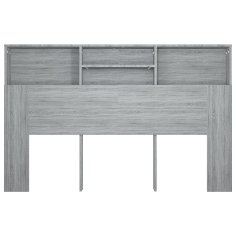 vidaXL Headboard Cabinet Grey Sonoma 160 cm