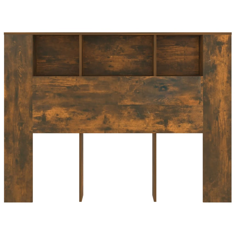vidaXL Headboard Cabinet Smoked Oak 140 cm