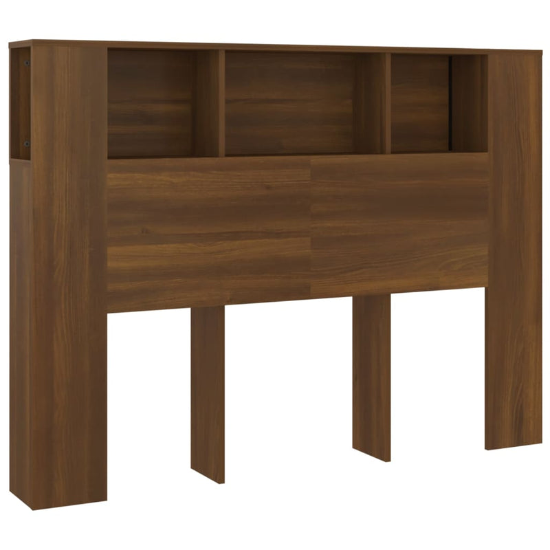 Headboard Cabinet Brown Oak 140x18.5x104.5 cm