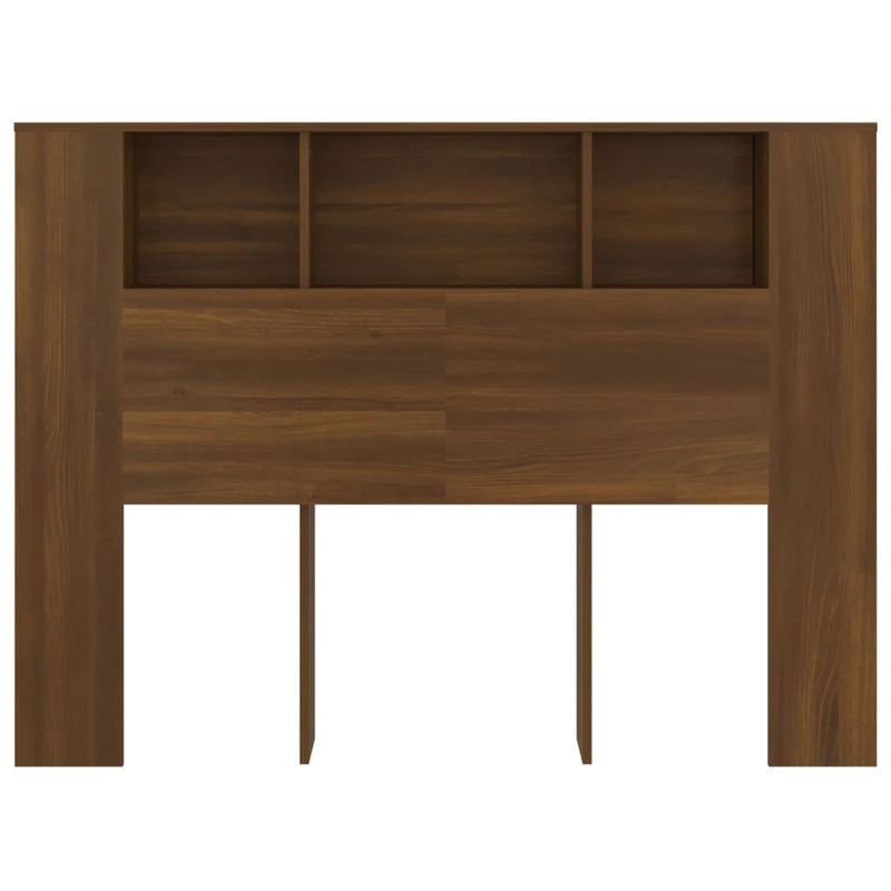 Headboard Cabinet Brown Oak 140x18.5x104.5 cm