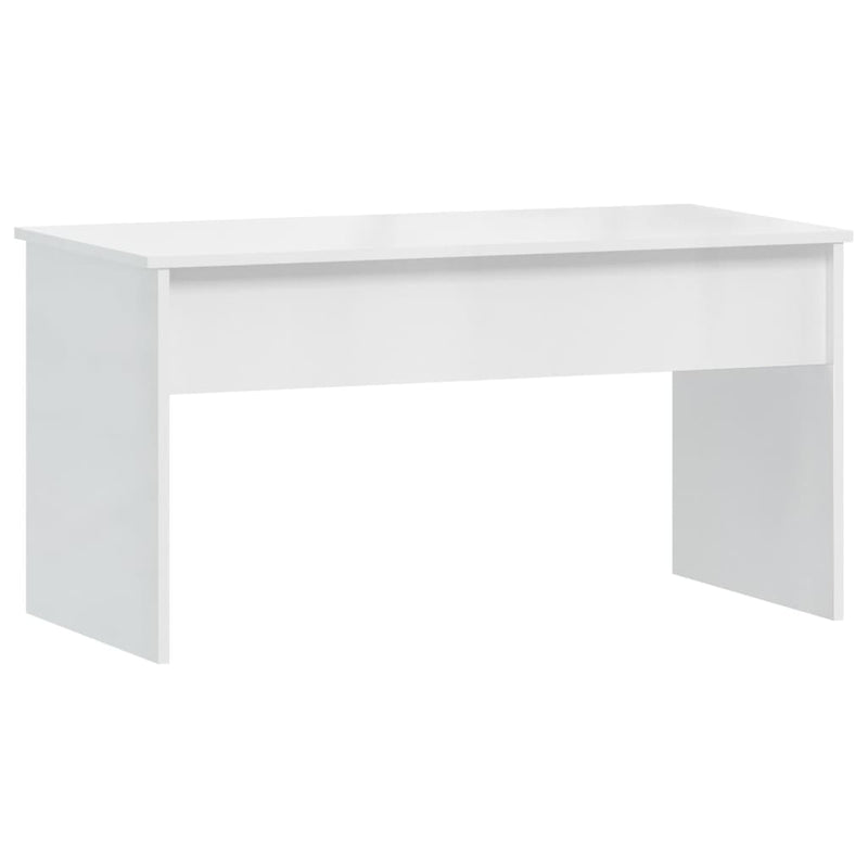 vidaXL Coffee Table High Gloss White 102x50.5x52.5 cm Engineered Wood