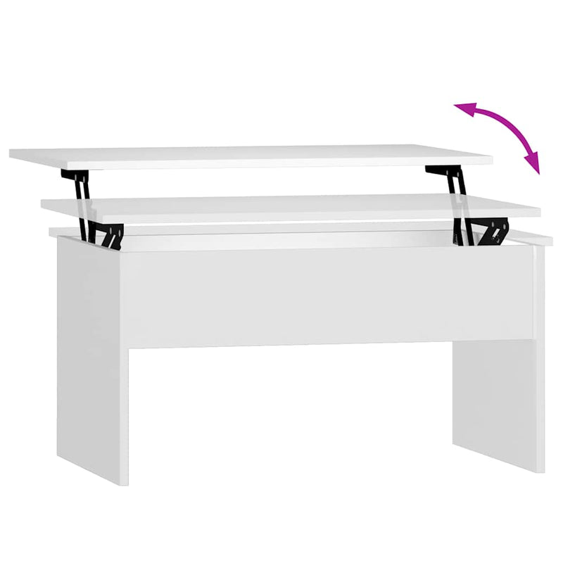 vidaXL Coffee Table White 80x50.5x41.5 cm Engineered Wood