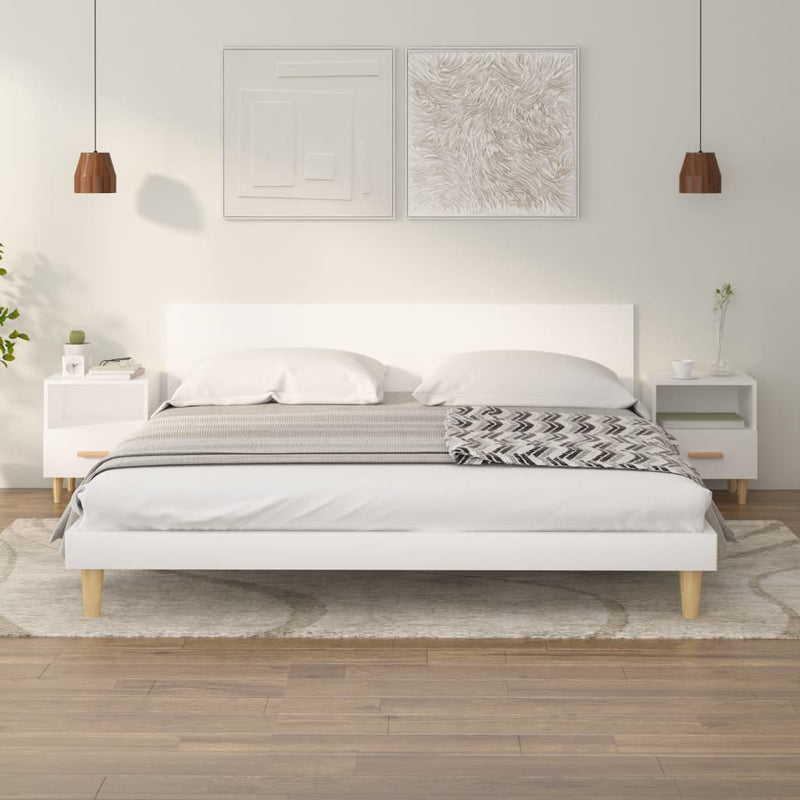 vidaXL Bedside Cabinets 2 pcs White 40x35x47 cm
