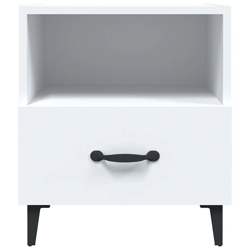 Bedside Cabinets 2 pcs White Engineered Wood