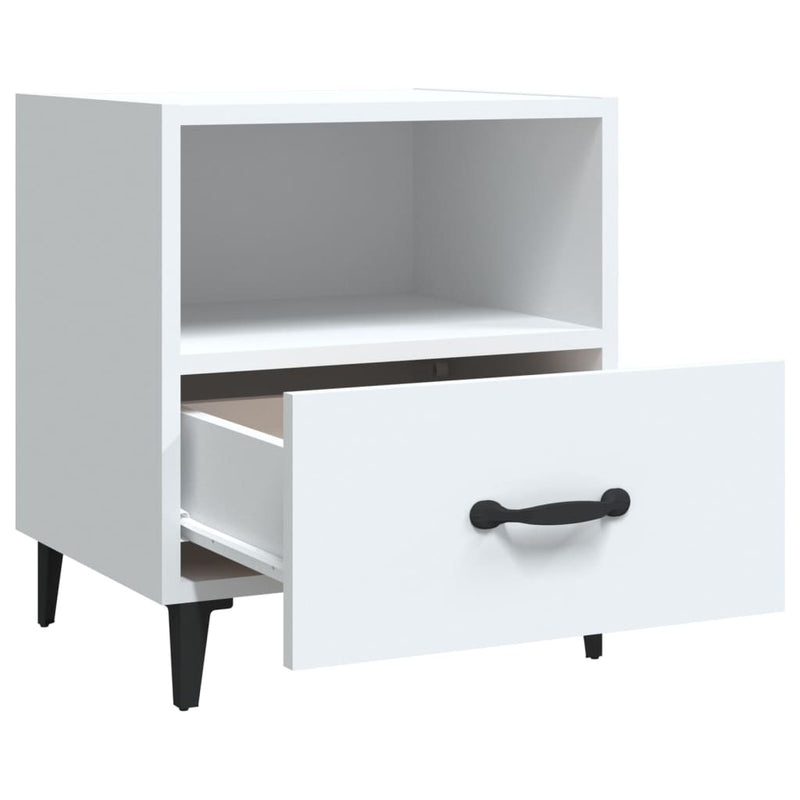 vidaXL Bedside Cabinets 2 pcs White Engineered Wood