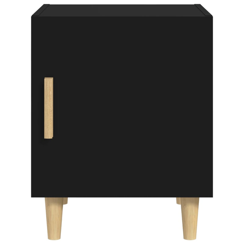 vidaXL Bedside Cabinets 2 pcs Black Engineered Wood